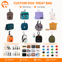 Sac de rangement portable personnalisé OEM pour friandises pour chien, accessoire de laisse, petit sac de taille pour harnais d'animal de compagnie, conteneur de collations, sac d'entraînement
