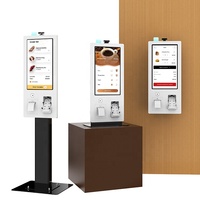 Kiosque de paiement sans argent liquide en libre-service MAKEN de 27 pouces, kiosque de commande sur table pour restaurant, café