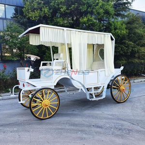 ม่านรักสไตล์ยุโรปสีขาว รถม้าไฟฟ้าซินเดอเรลล่า รถบัสชมวิวงานแต่งงานแบบกำหนดเอง สถานที่ท่องเที่ยวรีสอร์ทสุดพิเศษ - Product Image 4