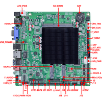 Carte mère POS Intel Celeron J1900 Quad Core avec ports d'affichage SATA DDR3 LVDS pour système POS industriel, carte mère ITX 17x17