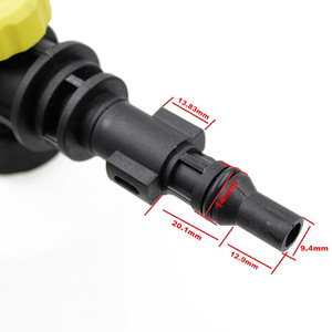 Pulvérisateur de mousse avec connecteur AR 11,5 mm 24 mm 30 mm, accessoire de lavage de voiture en plastique noir pour nettoyage haute pression - Product Image 2