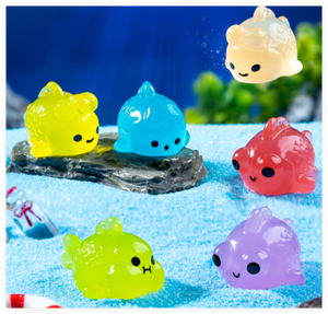 Sáng Thủ Công Mỹ Nghệ Thời Trang Phát Sáng 3D Xe Tăng Nhân Tạo Vàng Sao Chất Béo Cá Trang Trí Nhựa Hình Thu Nhỏ Nhỏ Bức Tượng Nhỏ - Product Image 3