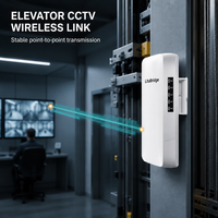 Pont sans fil extérieur 2,4 GHz 300 Mbps pour ascenseur, 802.11b/g/n, antenne 8 dBi IP65, CPE point à point 500 m pour ascenseur et vidéosurveillance