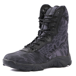Botas Tácticas de Goma y Cuero Impermeables de Alta Calidad para <span class=keywords><strong>Hombre</strong></span>, para Desierto y Selva, Camuflaje Personalizable, Calzado de Seguridad para Exteriores - Product Image 5