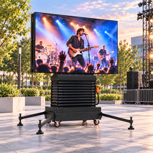Écran LED extérieur P5 économique sur roues, réutilisable pour spectacles musicaux, concerts en plein air de petite taille, événements musicaux communautaires, location - Product Image 1