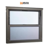 WANJIA Ventanas colgantes de impacto de huracán estándar australiano Marco de aluminio Ventana deslizante de doble vidrio para apartamento Ventana colgante Doble