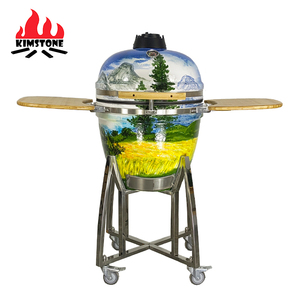 KIMSTONE Griglia a Carbone da 21 Pollici, <span class=keywords><strong>Barbecue</strong></span> Kamado in Ceramica, Tandoor Disegnato a Mano - Product Image 1