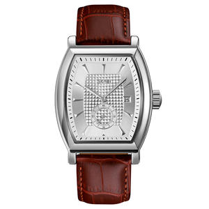 Montre carrée pour <span class=keywords><strong>homme</strong></span> JHT Fashion Wine Barrel, boîtier en alliage de zinc, bracelet en <span class=keywords><strong>cuir</strong></span>, résistante à l'eau 30M, calendrier, montre à quartz pour affaires - Product Image 5