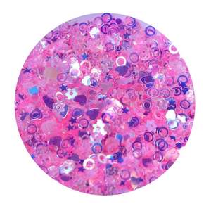 Trasparente rosa Mix Heart Star Dot Hexagon Flower Nail Paillettes Paillettes Wedding Craft, Slime Making Wedding Decoration Confet - Product Image 4