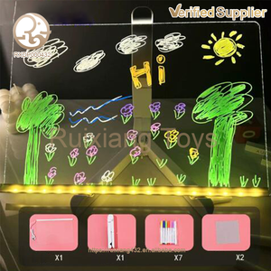 Nouveau tableau lumineux LED en acrylique effaçable à sec avec lumière, tableau de <span class=keywords><strong>dessin</strong></span> LED pour enfants, meilleur cadeau d'anniversaire pour enfants, 30*20 CM - Product Image 3
