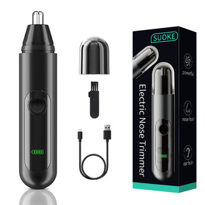 Tondeuse électrique sans fil pour le <span class=keywords><strong>nez</strong></span> et les oreilles, <span class=keywords><strong>rechargeable</strong></span> par USB, avec écran LED, pour usage professionnel en salon de coiffure - Product Image 1
