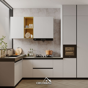 Mueble de Cocina Modular Personalizado con Almacenamiento de Múltiples Cajones y Encimera de Granito, Juego Completo de Muebles de Cocina para Apartamento o Villa - Product Image 2