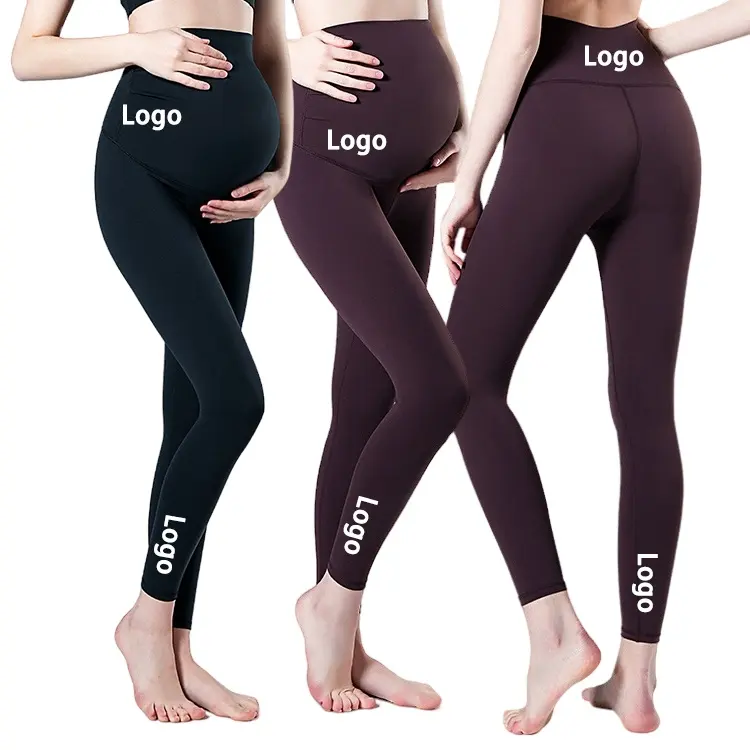 Plus Größe S-XXXL Einfarbig Hohe Taille Mutterschaft Tragen Atmungsaktiv Schweiß-wicking Frau Kleidung Leggings Mutterschaft