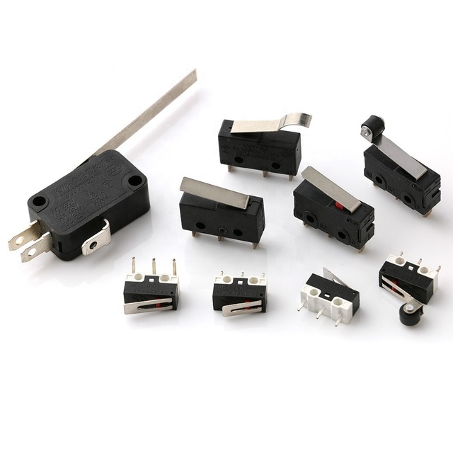 Micro Limit Switch NC/NO SPDT Pin Plunger Hinge Simulated Roller Leaf Spring Lever Blade on Off Microswitch Micro Switches