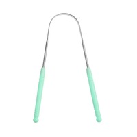 Lot de 3 gratte-langue en acier inoxydable en forme de U, couleurs variées, brosse de nettoyage de la langue, écologique, pour hygiène buccale à domicile