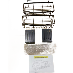 GQK New High Quality Iron Art No Drilling <b>Wall</b> <b>Mounted</b> Multifunction Shower Room <b>Shelf</b> Bathroom Rack - Product Image 3