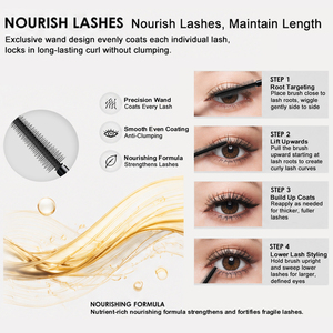 Mascara liquide blanc volumisant et allongeant, formule à fibres, vegan, waterproof, pour maquillage d'Halloween - Product Image 4