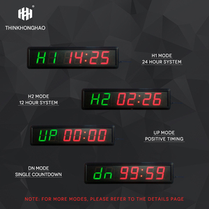 Hong Hao Reloj de 6 dígitos 7 segmentos Led Cuenta regresiva Temporizador LED Reloj de pared multifuncional Temporizador deportivo electrónico - Product Image 5