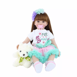 Modèles personnalisables Hot Classic Silicone Rebirth Doll <span class=keywords><strong>60cm</strong></span> <span class=keywords><strong>Reborn</strong></span> Baby Doll Simulation Baby Doll - Product Image 2