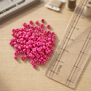 Cuentas de Vidrio Magenta de 2mm, Opacas, con Orificio Redondo, para Joyería (Paquete de 1000) - Product Image 3