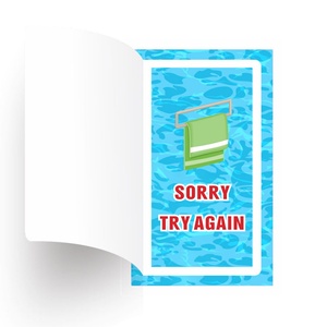 Impression personnalisée de billets de jeu à gratter de qualité supérieure à une fenêtre, sur le thème de la natation - Product Image 6