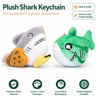 Porte-clés Requin en Peluche Doux, Poupée Requin Rembourrée avec Breloque Snack Gris Vert, OEM ODM Personnalisé Vente en Gros
