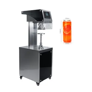 Máquina de selagem de refrigerante, alta qualidade, semi, bebidas, bebida, latas, fechamento de máquina, china
