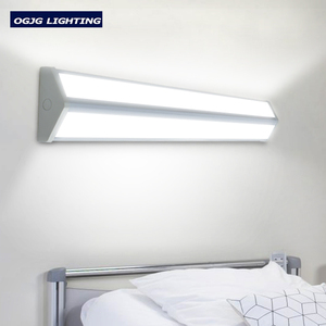 Lampe murale à détecteur de mouvement micro-ondes, à LED linéaire, en aluminium, à montage en surface, avec interrupteur à chaîne, dimmable, avec batterie de secours d'urgence - Product Image 6