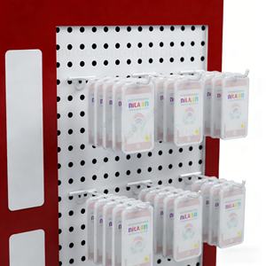LED Metal Display Rack with <b>Pegboard</b> Panel & <b>Hooks</b> Floor Stand Kiosk Design for 3C Products & Mobile Cell Phone Accessories - Product Image 5