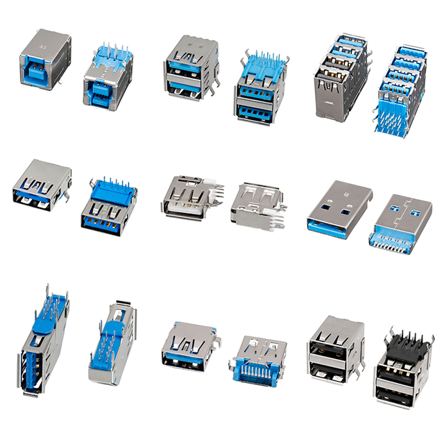 6pin 9pin 16pin 24pin Type a Usb 3.0 3.1 Connector Socket USB Female Connector Interface Plug Pcb USB Type c Connector