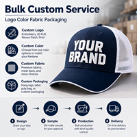Casquette de camionneur personnalisée pour fans de football, avec logo brodé, dos en maille, couleur d'équipe, visière incurvée, vente en gros pour événements sportifs