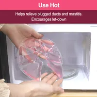 Coussin de gel pour le sein réutilisable chaud et froid personnalisé avec 2 housses douces Pack de thérapie pour le sein Essentiels pour l'allaitement pour soulager la douleur