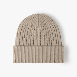 ALLCH <span class=keywords><strong>Bonnet</strong></span> en tricot épais pour hommes Hiver Chaud Extérieur Doublé en polaire Couvre-<span class=keywords><strong>oreille</strong></span> Tressé Jacquard Crâne Cap - Product Image 1