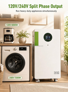 ระบบไฮบริดโซลาร์ออลอินวัน ESS แบบเฟสเดียวของสหรัฐอเมริกา 120V 240V 16kWh 7.2kW พร้อมแบตเตอรี่ LiFePO4 9000W PV และชุดแผงโซลาร์เซลล์ 4800W พร้อมระบบ MPPT คู่ - Product Image 3