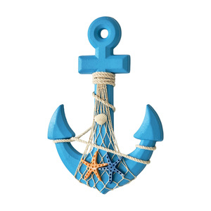 Blue And <b>White</b> Anchor Wall Decor 33cm Mediterranean Style Hanging Home Decoration <b>2</b> <b>Piece</b> <b>Set</b> - Product Image 4
