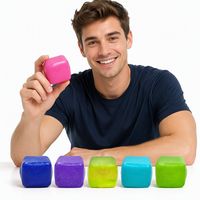 Jouet anti-stress en plastique personnalisable, souple et à récupération lente, en forme de bonbon malté scintillant et de glaçon