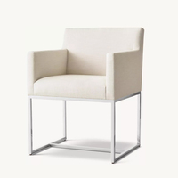 RH Chaise de salle à manger moderne en EVA, 2 styles avec coussin en tissu doux et pieds en métal, pour la maison et le restaurant