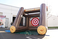 Jeu de lancer de hache gonflable interactif de carnaval à prix d'usine, jeu de tir interactif, lancer de bûcheron individuel, certifié CE, en PVC
