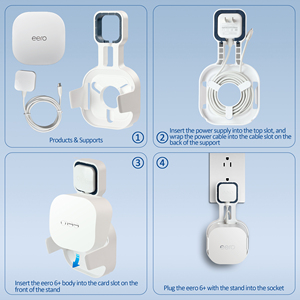 Cung cấp Nhà Máy Wall Mount cho eero 6 + dual-band lưới <span class=keywords><strong>Wi</strong></span>-<span class=keywords><strong>Fi</strong></span> 6 + <span class=keywords><strong>Router</strong></span> mạnh mẽ ổ cắm chân đế chủ tiết kiệm không gian, White-3Pack - Product Image 3