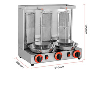 Machine à shawarma électrique automatique rotative, barbecue, four pour cuisine commerciale du Moyen-Orient