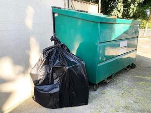 Sacs de déchets écologiques, sac de déchets en plastique noir d'extrémité plate - Product Image 3