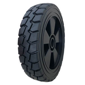 6x1.5 इंच तह वैगन ट्रॉली गाड़ी पहिया, 6 "प्लास्टिक pvc ठोस पहियों - Product Image 2