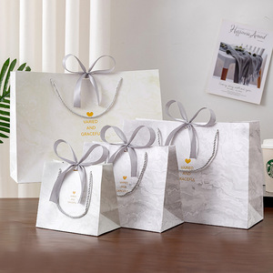 Customizable high end luxurious marble patterned gift <b>bag</b> for clothing jewelry and accessories Suitable for various festivals - Product Image 1