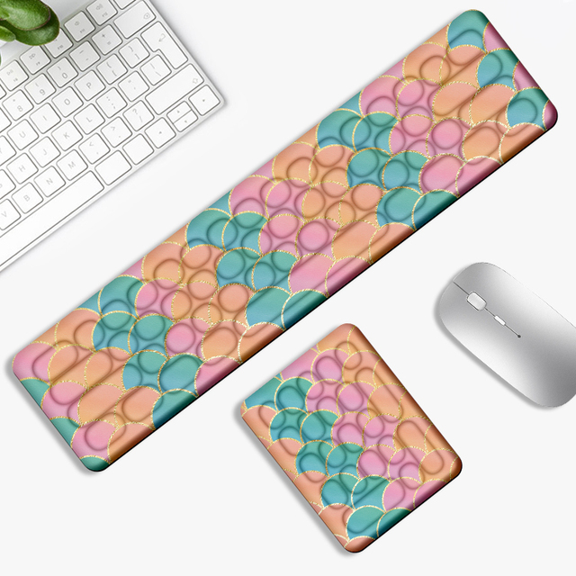 Wholesale Custom Silicone Keyboard Mouse Pad Full Color ODM/OEM Gaming Anime Mouse Pad Wrist Rest Cartoon PU Stock