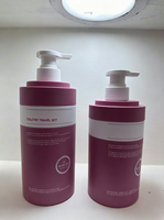 Botella Redonda de Champú de 400ml, 500ml, 700ml con Logotipo Personalizado, Acabado Mate, Botella de Plástico Vacía para Cuidado de la Piel y Cabello