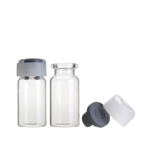 Mini Botellas de Vidrio Transparente de 10 ml con Tapón de Goma para el Cuidado de la Piel, al Mejor Precio - Product Image 1