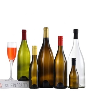 Vente en gros de bouteilles de champagne miniatures transparentes de 187 ml, bouteilles de vin de 6,32 oz, bouteilles en verre en gros avec bouchon à couronne - Product Image 1