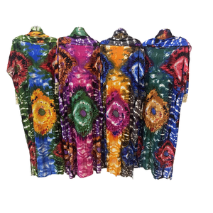 Tendance et très vendue : Robe d'été décontractée ample et respirante pour femme, en polyester, avec imprimé numérique africain et motif diamant, avec ceinture large - Product Image 1