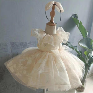 Bebé-Vestido de niña de un año Otoño Vestido de agarre para niños Princesa Flor de gama alta Boda infantil - Product Image 6
