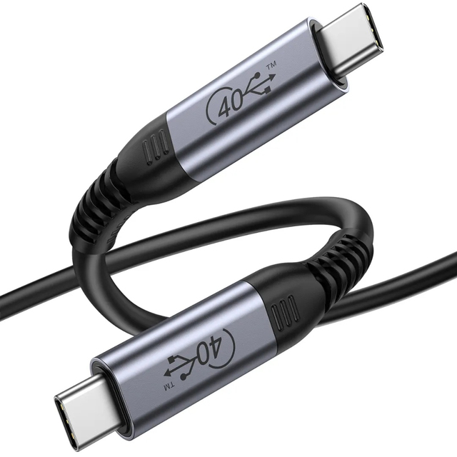 USB4 Cable Flexible 40Gbps Data Transfer 8K Video 240W Speed Charging for MacBook/SSD/Docking Station/Game Devices